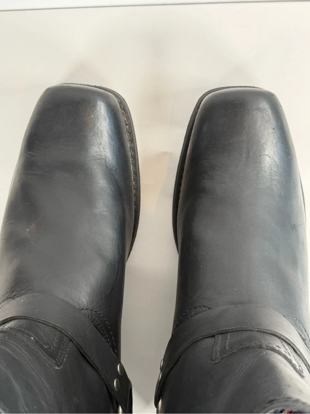 Eddie Moran Men’s Harness Boots Size 14 EE 76019W Black Leather Motorcycle Biker